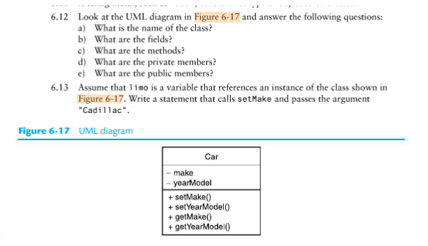 612 Look Uml Diagram Figure 6 17 Answer Following Questions Name Class ...