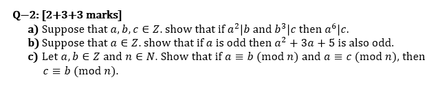 Solved Q 2 2 3 3 Marks A Suppose That A B C E Z Show Chegg Com