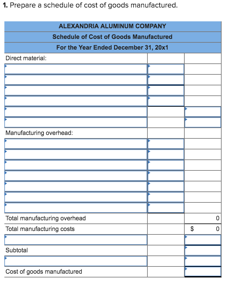 Solved Alexandria Aluminum Company, a manufacturer of