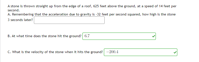 Solved A stone is thrown straight up from the edge of a | Chegg.com