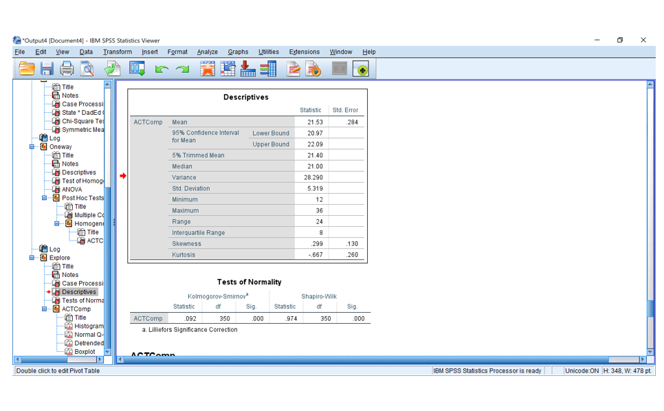 ibm spss statistics viewer