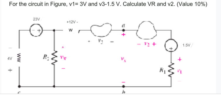 Solved For The Circuit In Figure, V1=3V And V3-1.5 ﻿V. | Chegg.com