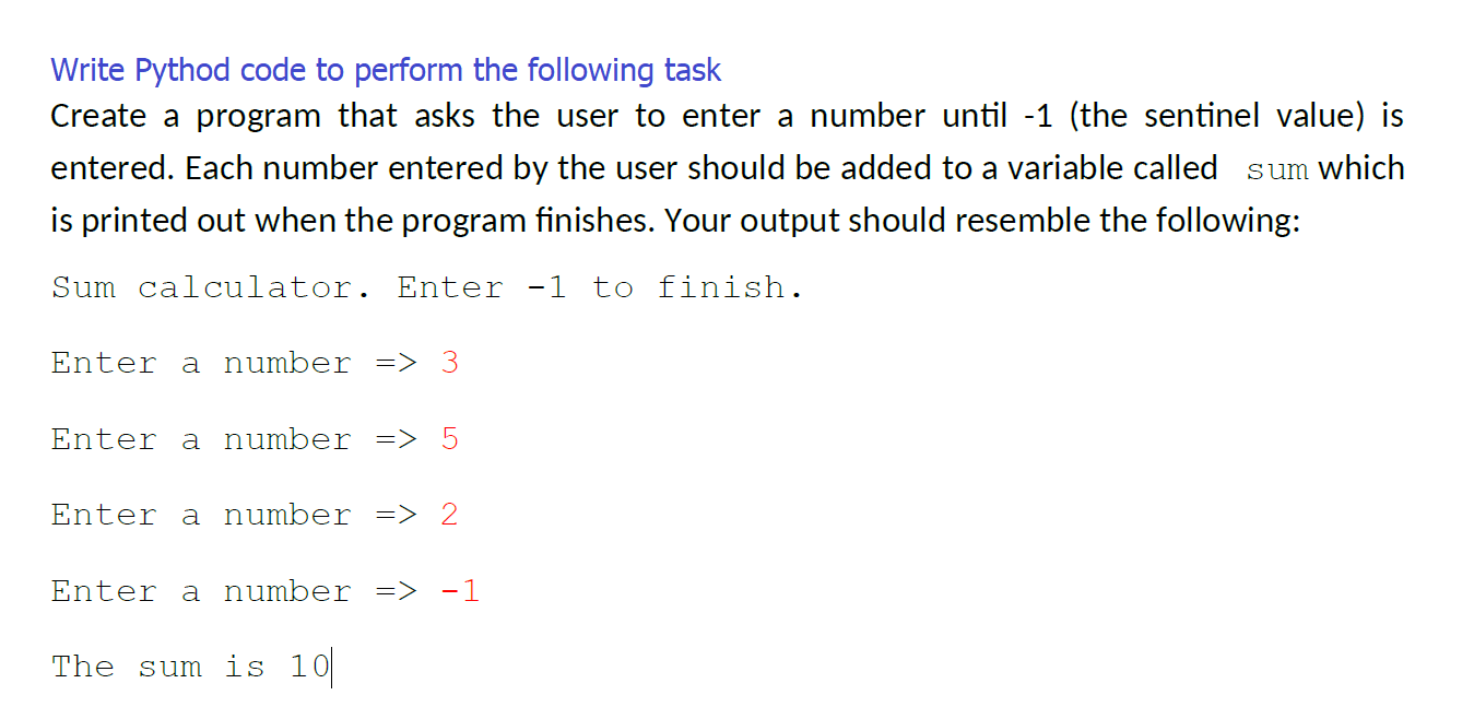 Solved Write Pythod code to perform the following task | Chegg.com