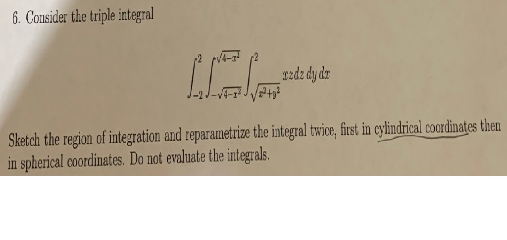 triple integral of 1 sqrt x 2 y 2 z 2