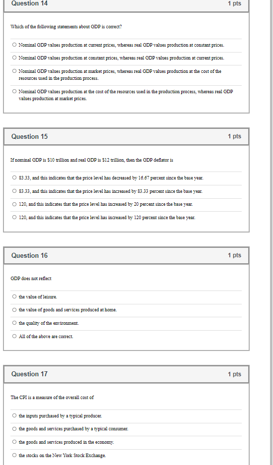 Solved Which of the following statements about GDP is | Chegg.com