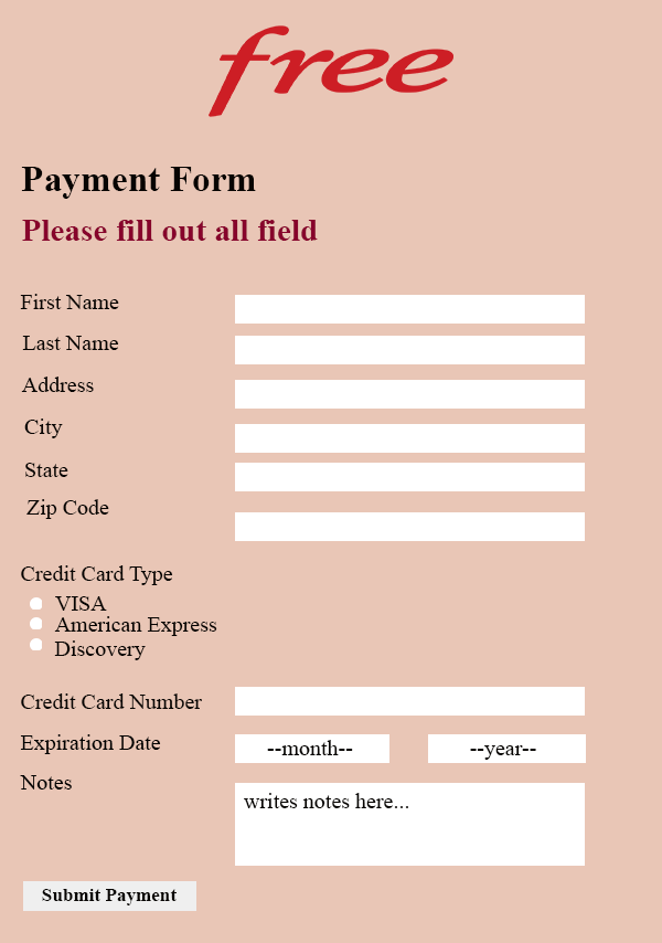 Solved Hello, I am trying to create a payment form with a | Chegg.com