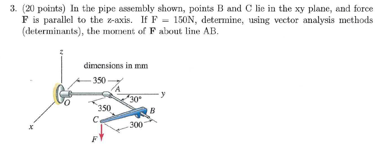 Solved 3. (20 Points) In The Pipe Assembly Shown, Points B | Chegg.com