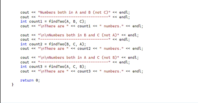 Solved In c++, how would I create a function findTwo that | Chegg.com