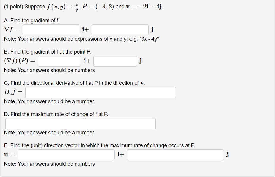Solved Suppose F X Y Xyf X Y Xy P 4 3 P 4 3 And Chegg Com