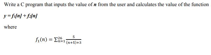 Solved Write a C program that inputs the value of n from the | Chegg.com