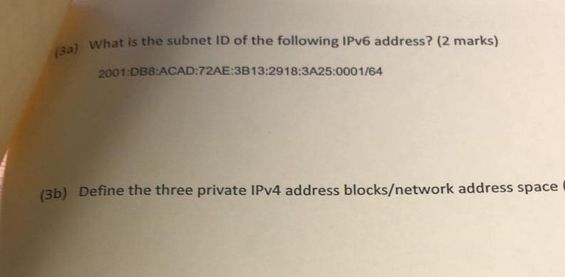 What Is The Subnet Id Associated With The Ipv6 Address