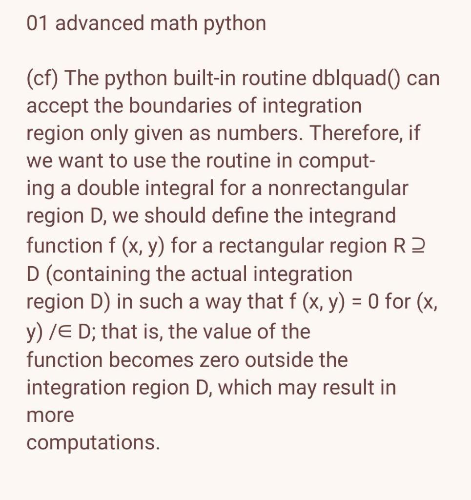 Solved 01 advanced math python (cf) The python built-in | Chegg.com