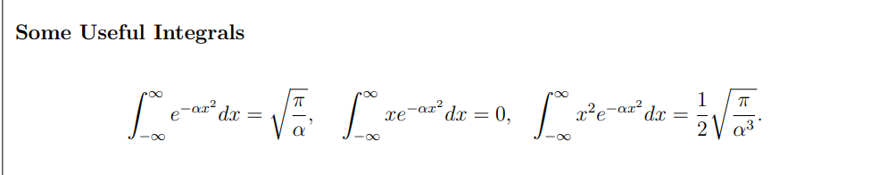 Solved Some Useful Integrals 1 TT Lcd = v L re**dx = 0. | Chegg.com