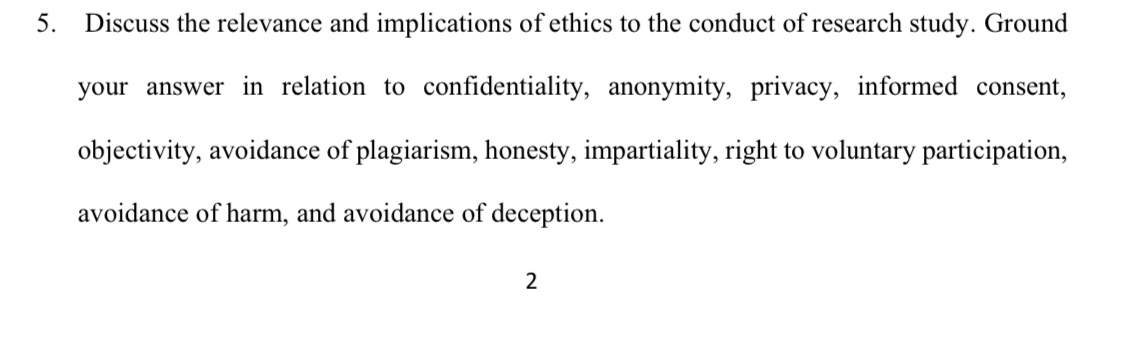 Solved 5. Discuss the relevance and implications of ethics | Chegg.com