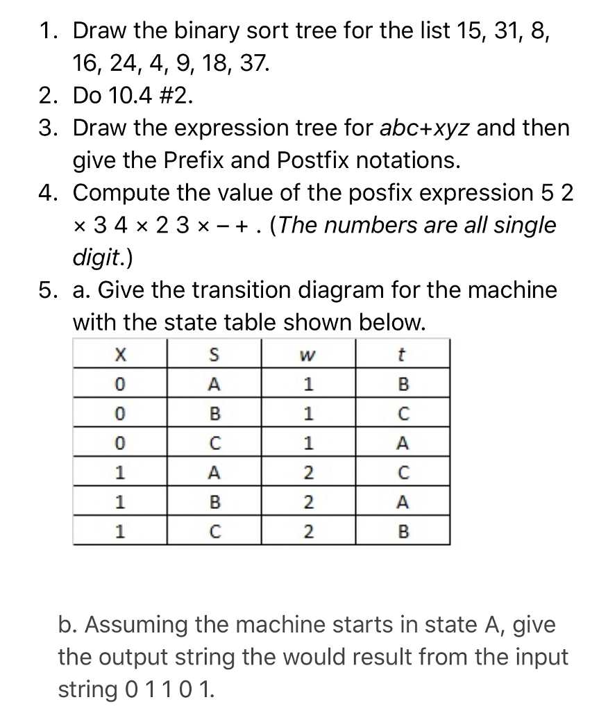 Solved 1. Draw the binary sort tree for the list 15, 31, 8, | Chegg.com