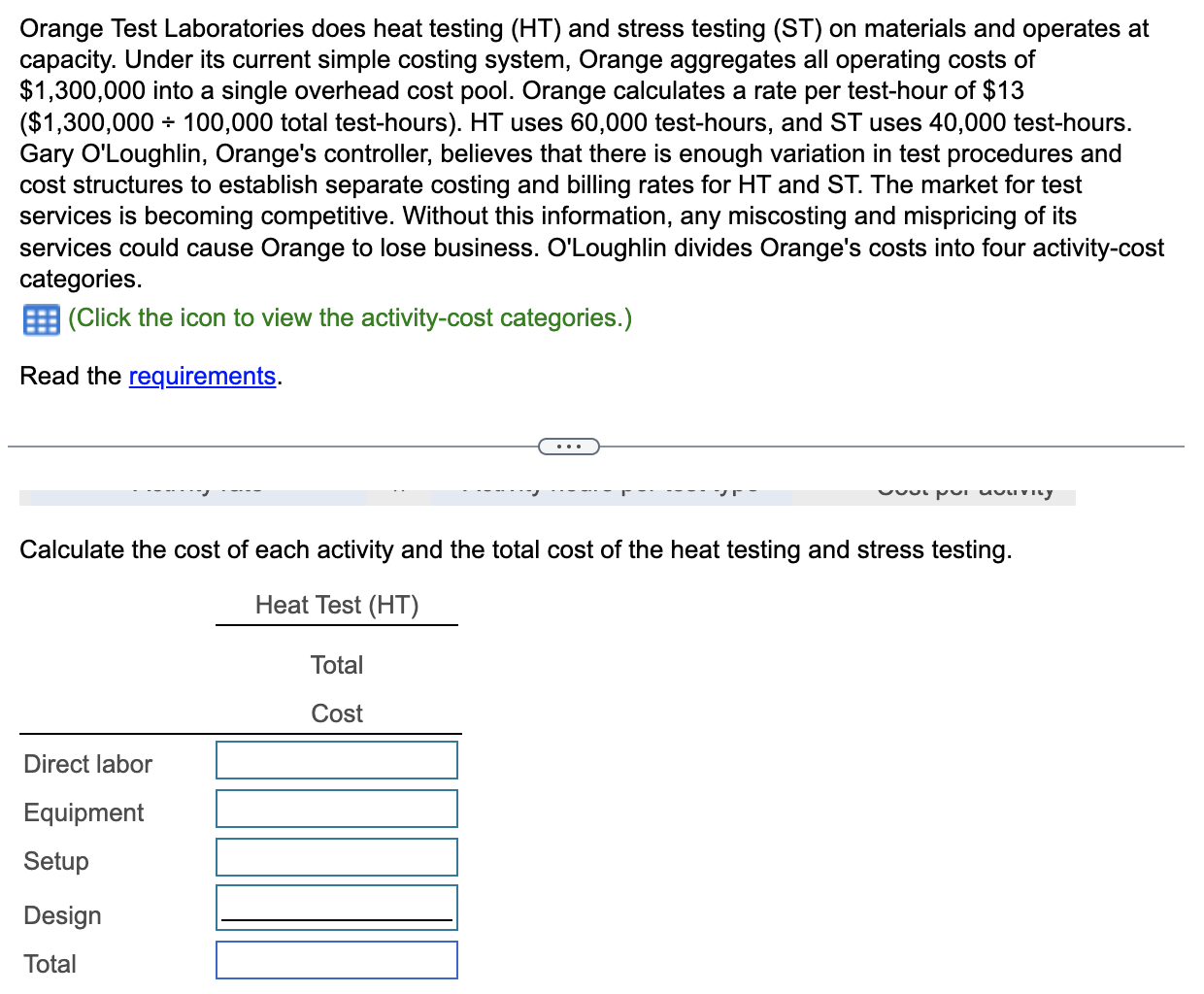 Solved Orange Test Laboratories does heat testing (HT) and | Chegg.com
