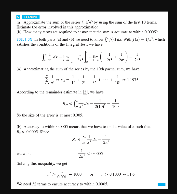 Solved EXAMPLE 5 Use the sum of the first 100 terms to | Chegg.com