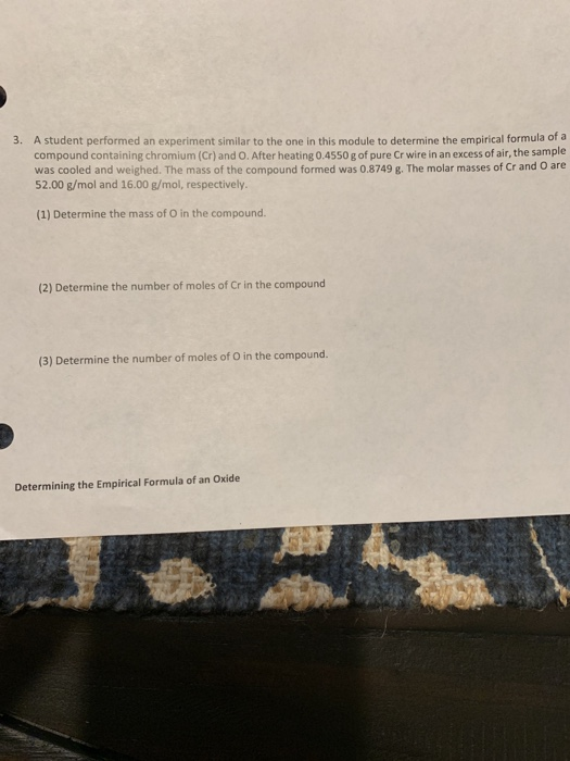Solved A student performed an experiment similar to the one | Chegg.com