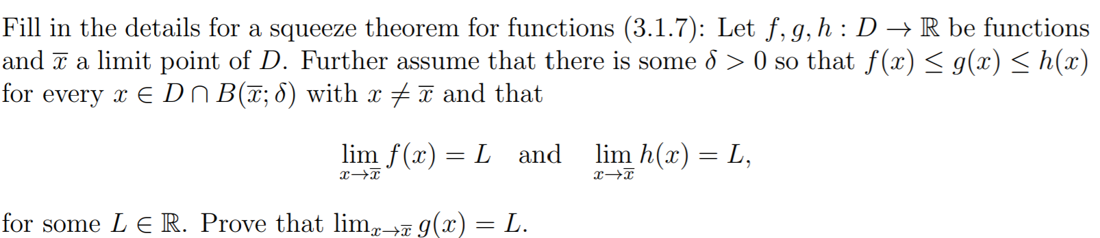 Solved Fill In The Details For A Squeeze Theorem For Func Chegg Com