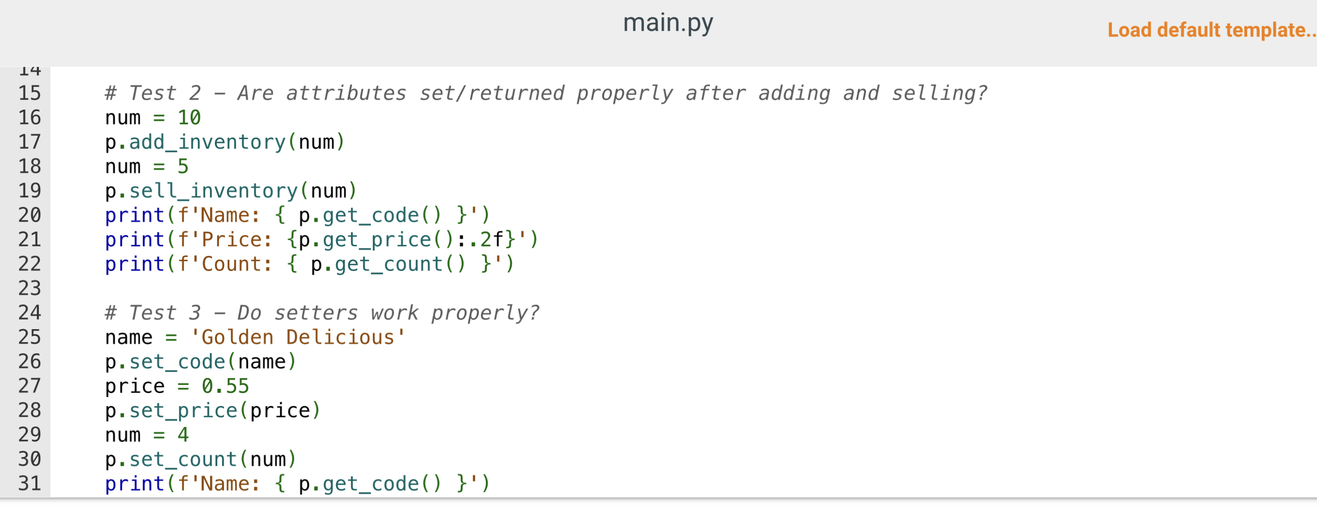 Solved IN PYTHON:Today's Quiz:In the Product.py file, define | Chegg.com