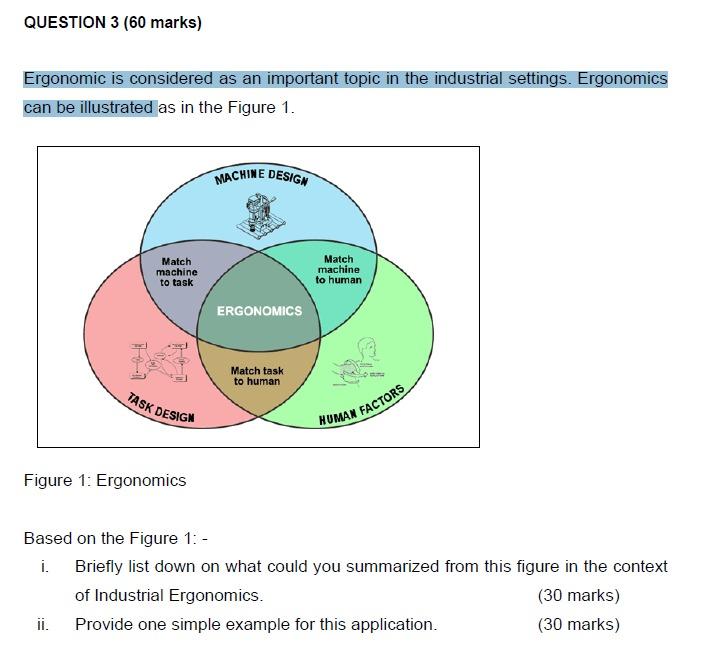 Solved Ergonomic is considered as an important topic in the