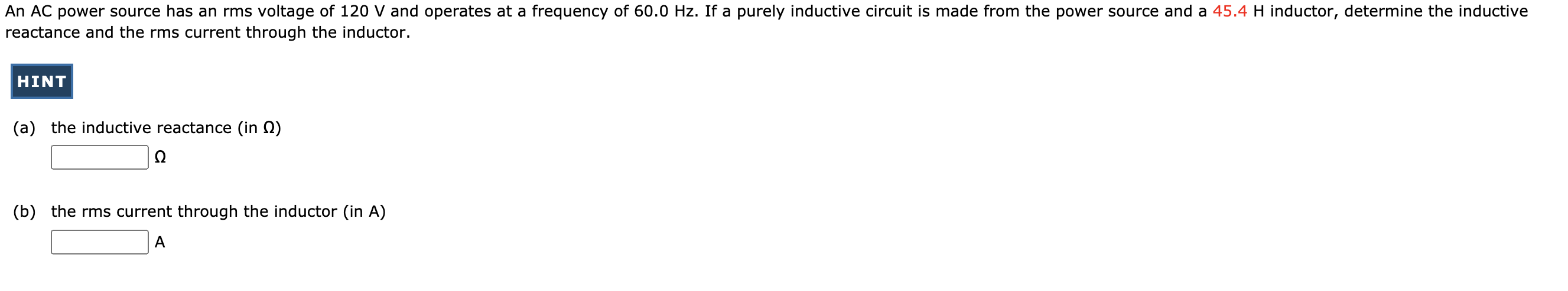 Solved An AC power source has an rms voltage of 120 V and | Chegg.com