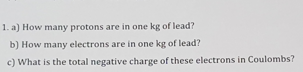 charge on 1 kg of protons