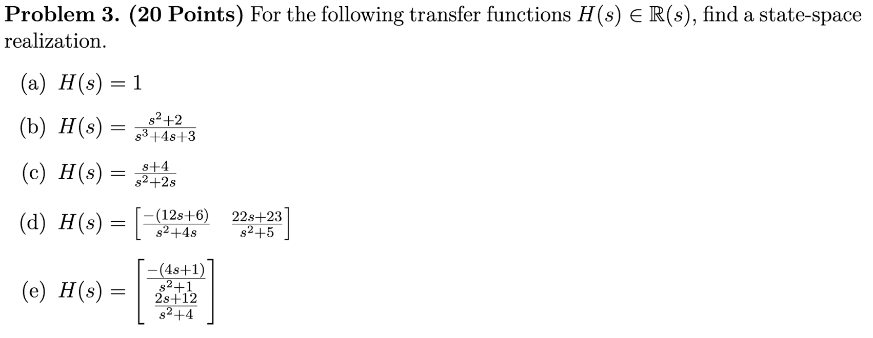 Solved Problem 3 20 Points For The Following Transfer 1394