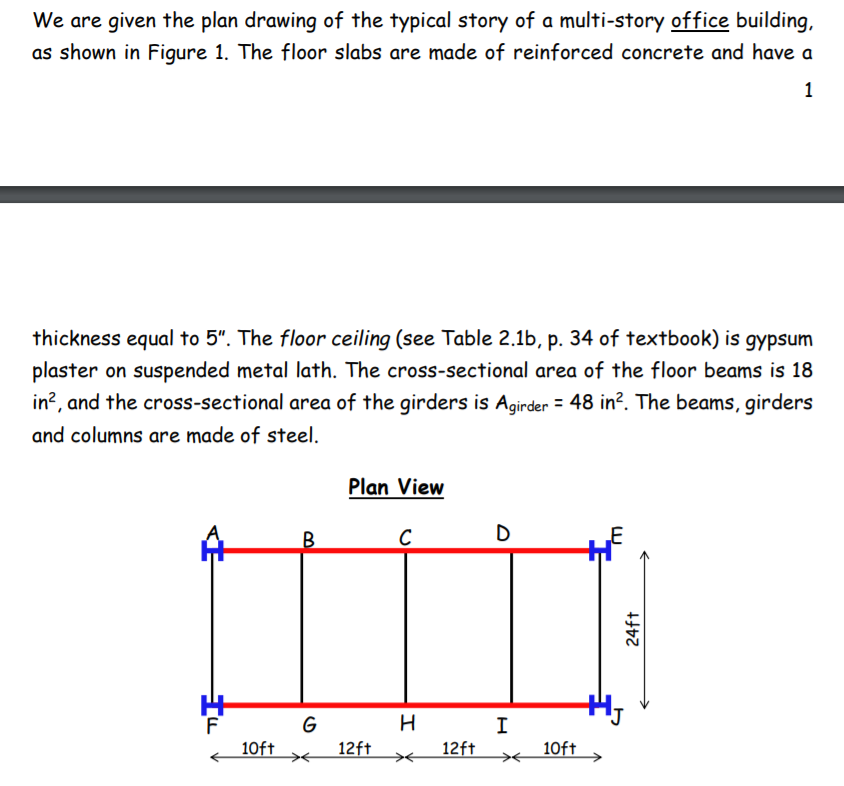 Solved We are given the plan drawing of the typical story of | Chegg.com