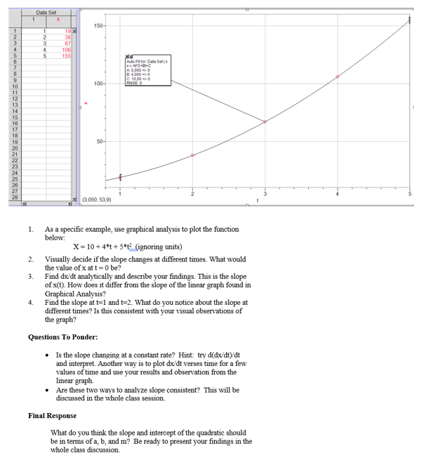 Solved As a specific example, use graphical analysis to plot | Chegg.com