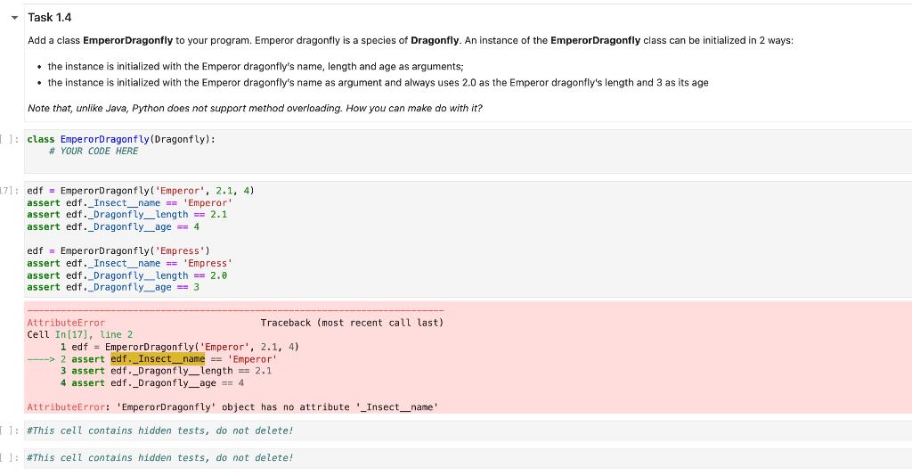 Solved In python, run the following test code with no | Chegg.com