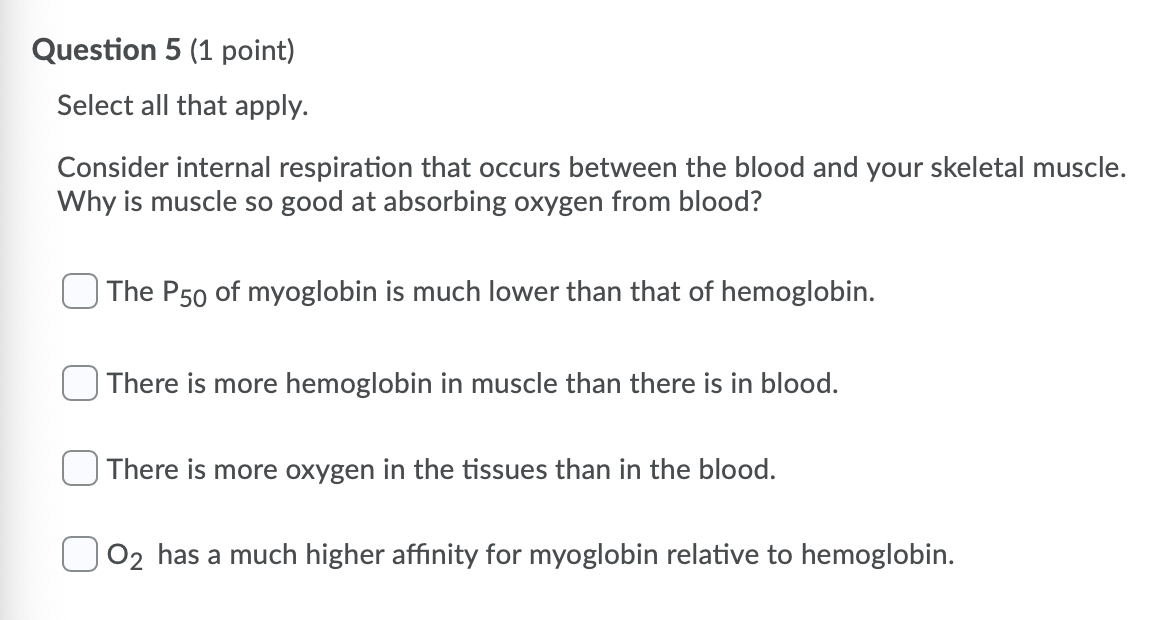 Solved Question 5 (1 point) Select all that apply. Consider | Chegg.com