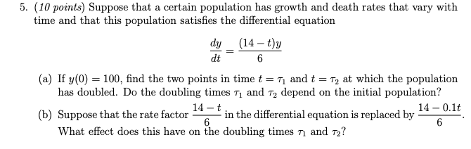 Solved 5. (10 points) Suppose that a certain population has | Chegg.com
