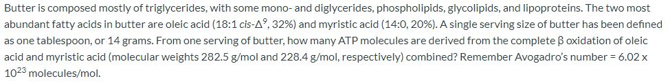 Solved Butter is composed mostly of triglycerides, with some | Chegg.com