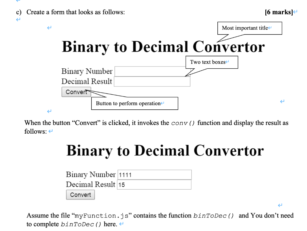 you cannot convert and decimal number into its binary equivalent