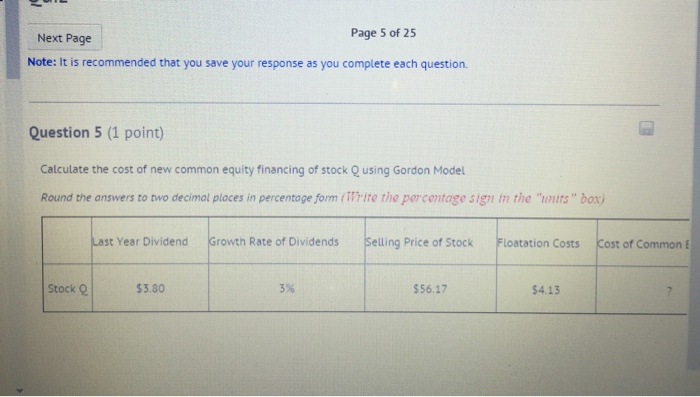 Solved Calculate The Cost Of New Common Equity Financing Of | Chegg.com