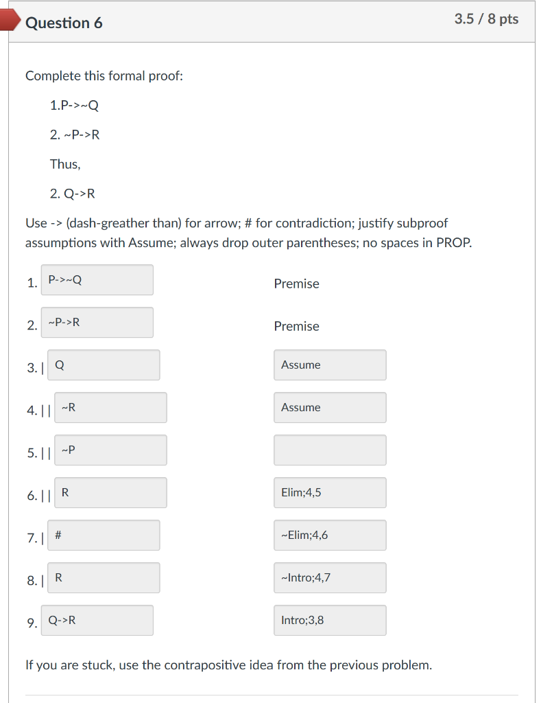 Solved Use -> (dash-greather than) for arrow; \# for | Chegg.com