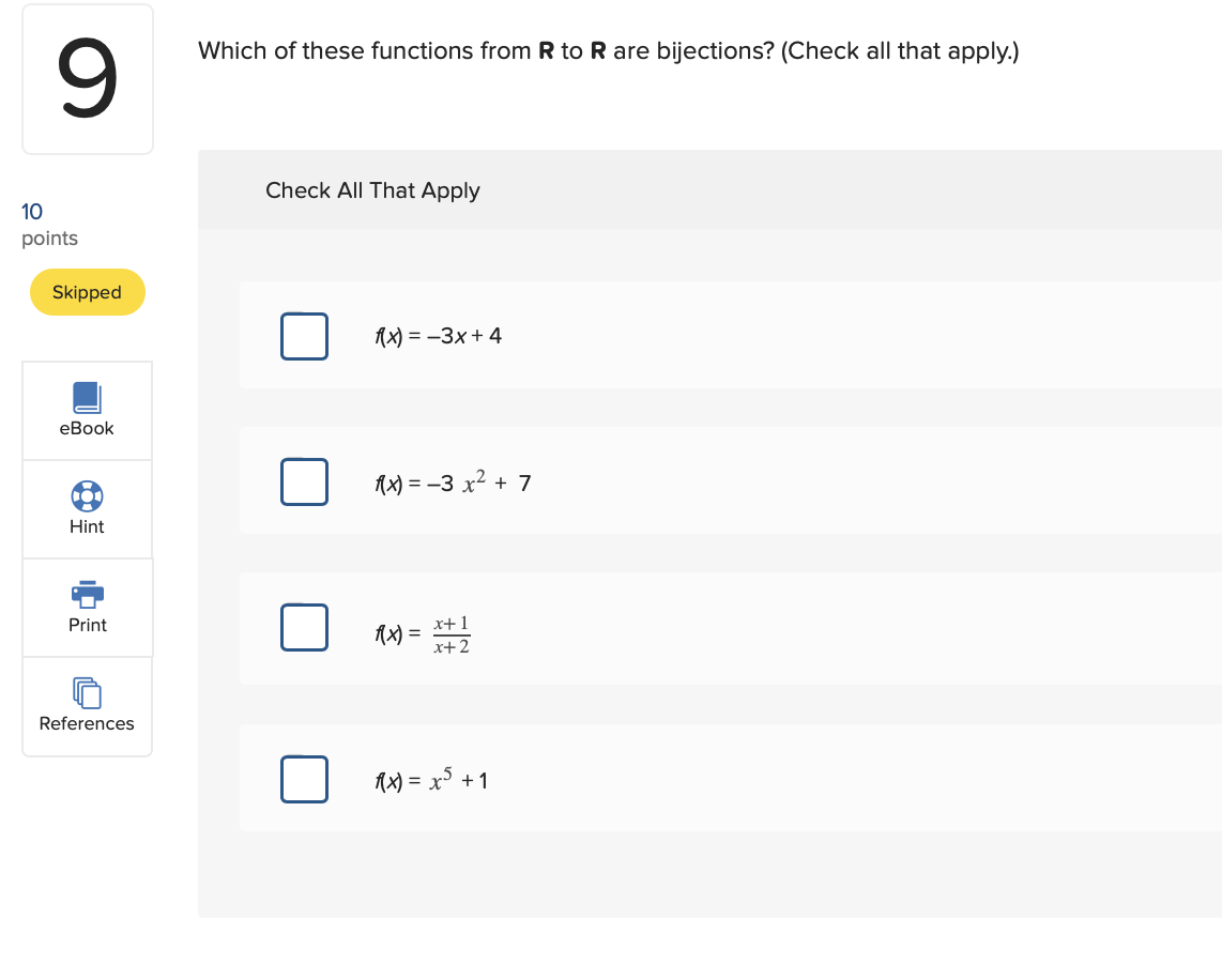 solved-which-of-these-functions-from-r-to-r-are-bijections-chegg