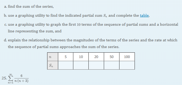 Solved a. ﻿find the sum of ﻿the series,b. ﻿use a graphing | Chegg.com