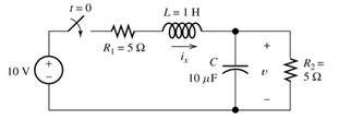 Solved In the circuit , find the initial conditions for | Chegg.com