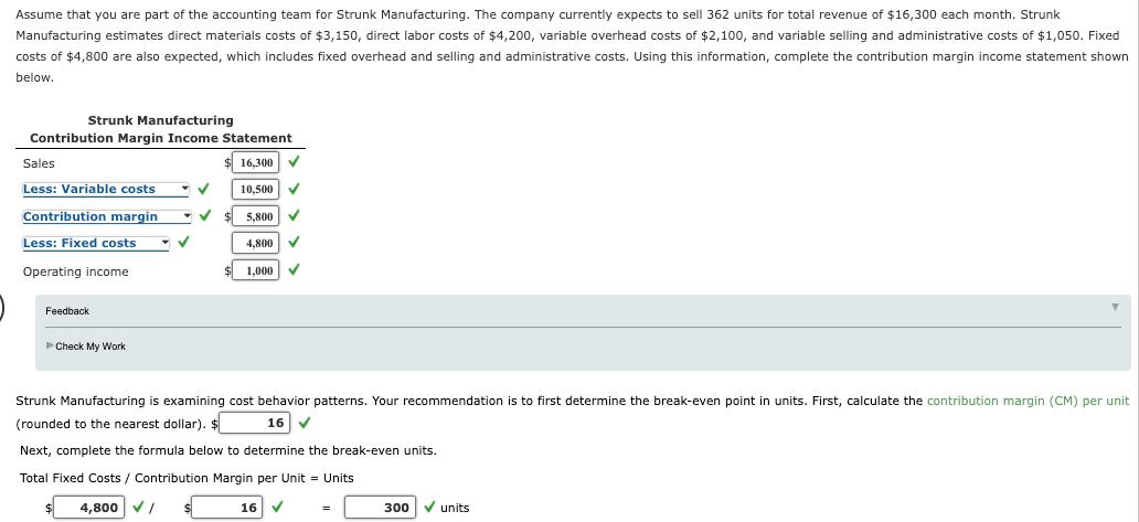 Solved Assume that you are part of the accounting team for | Chegg.com