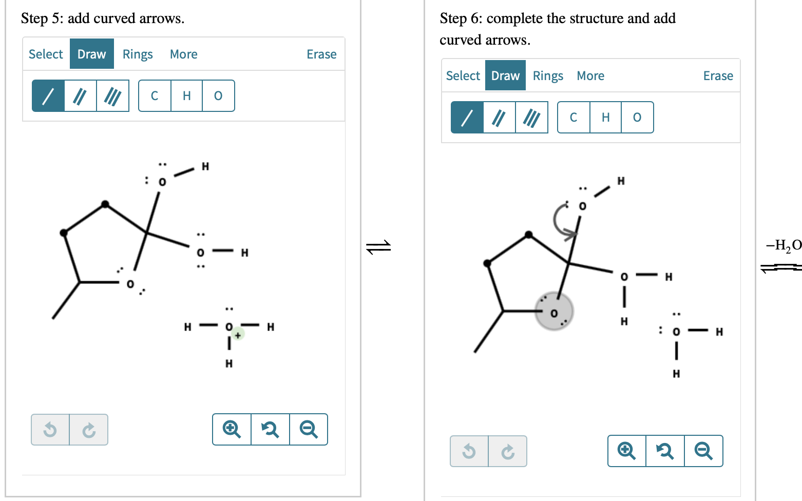 Solved Complete the mechanism for the given reaction by | Chegg.com