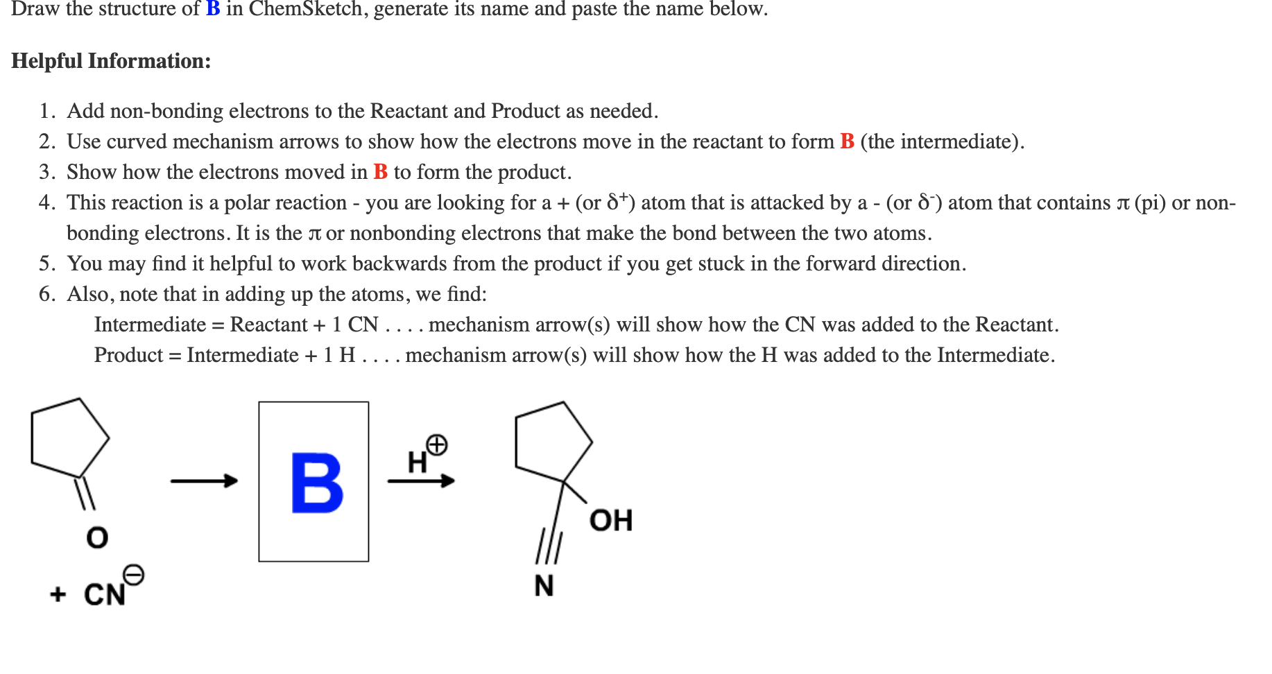 Solved Draw The Structure Of B In ChemSketch, Generate Its | Chegg.com