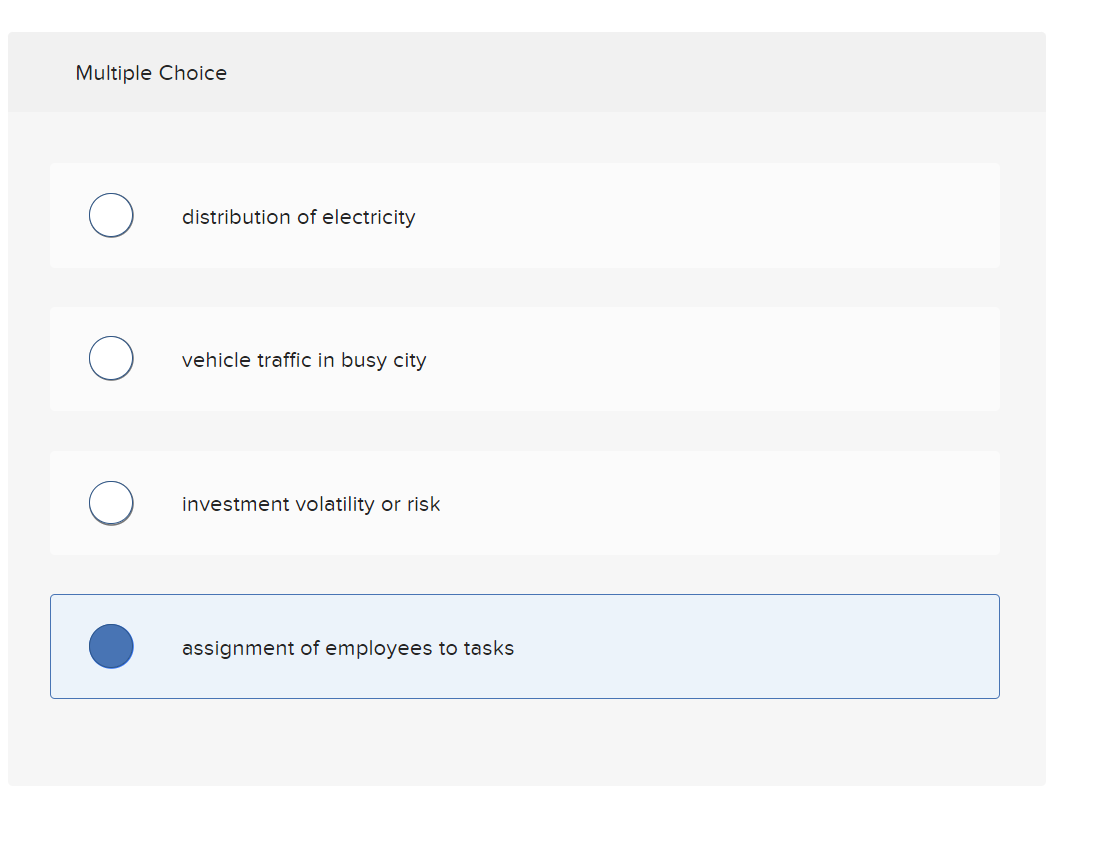 Solved Which of the following is not an example of a | Chegg.com