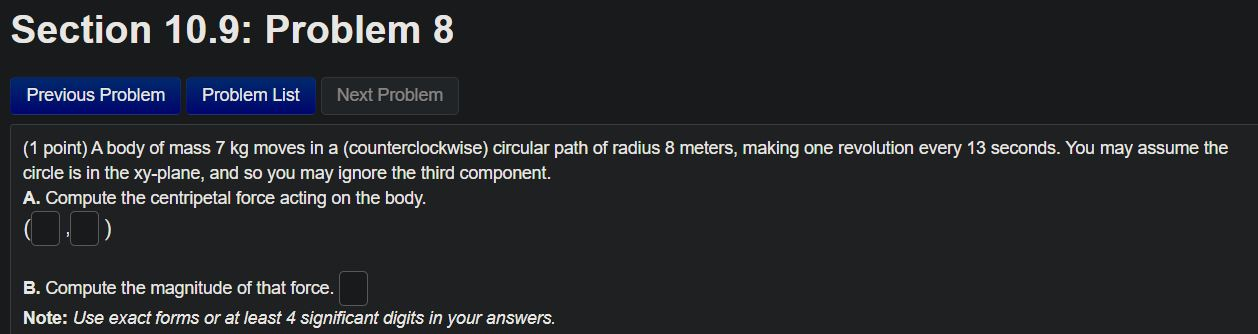 Solved Section 10.9: Problem 8 Previous Problem Problem List | Chegg.com