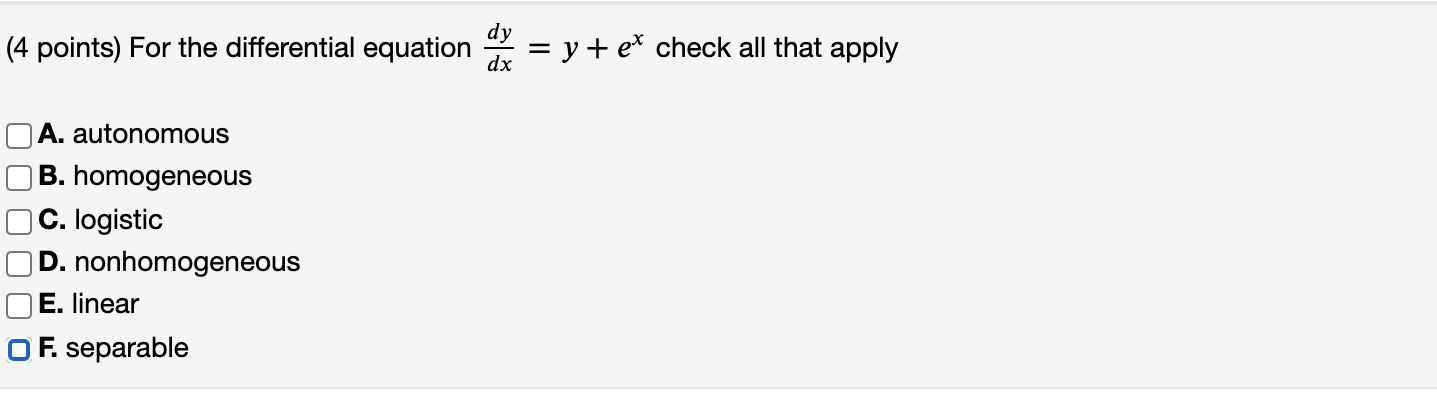 Solved For The Differential Equation | Chegg.com