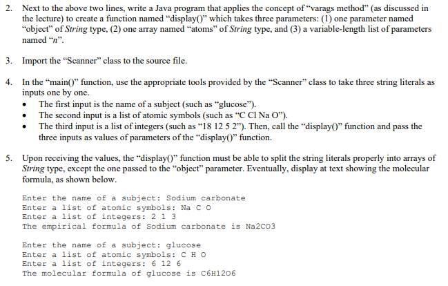 Solved 2. Next to the above two lines, write a Java program | Chegg.com