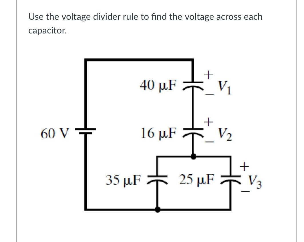 Solved Use the voltage divider rule to find the voltage | Chegg.com