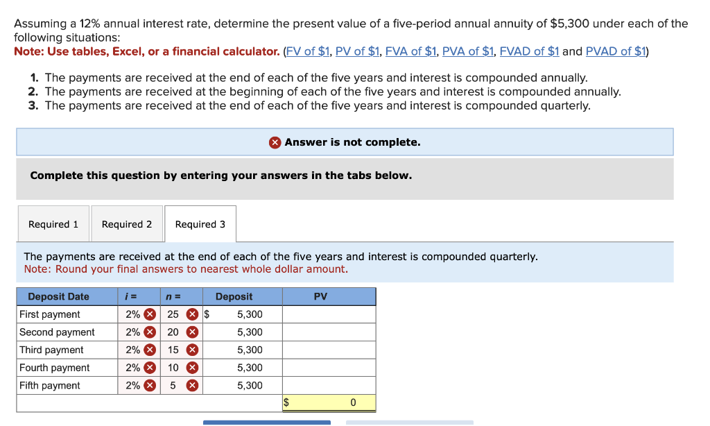 Solved Assuming a 12 annual interest rate, determine the