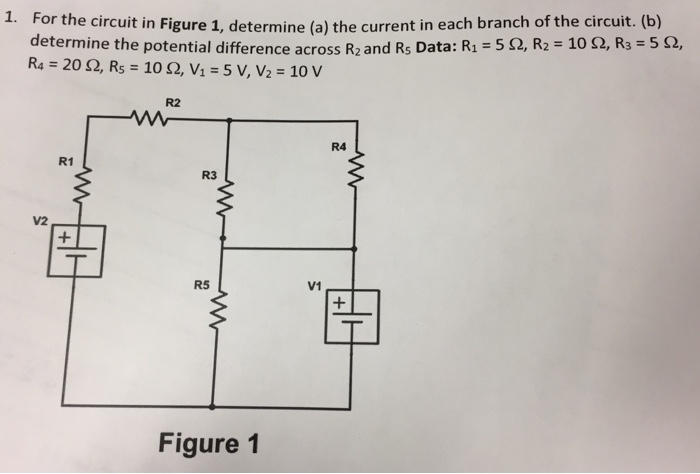 Solved 1. For the circuit in Figure 1, determine (a) the | Chegg.com